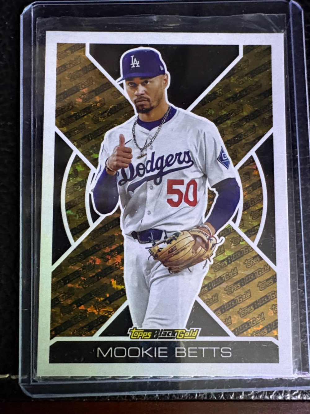 Topps Black Gold Dodgers Mookie Betts Card